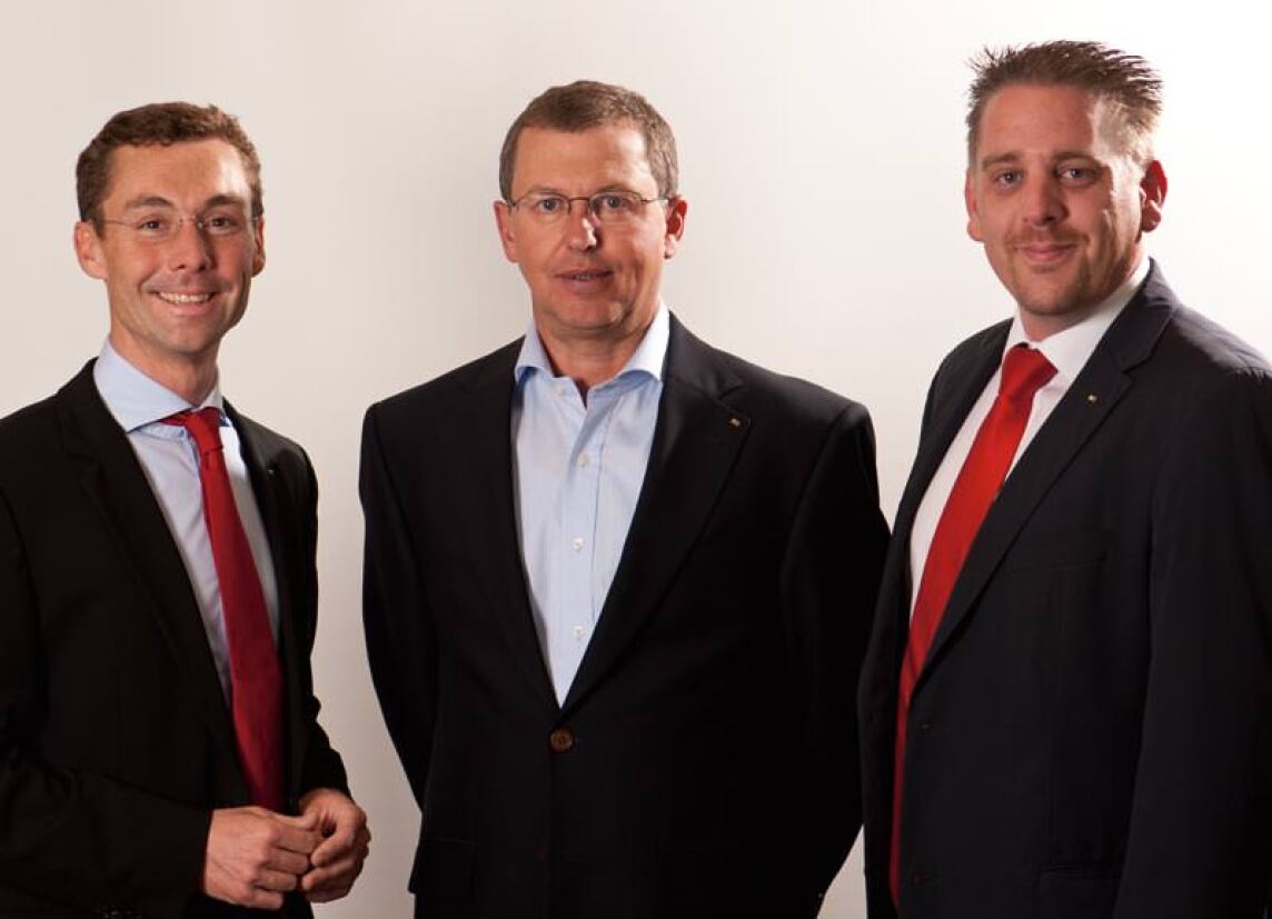  Leitung der Division Egger Building Products: Martin Rottensteiner, Walter Schiegl und Andreas Reiterer