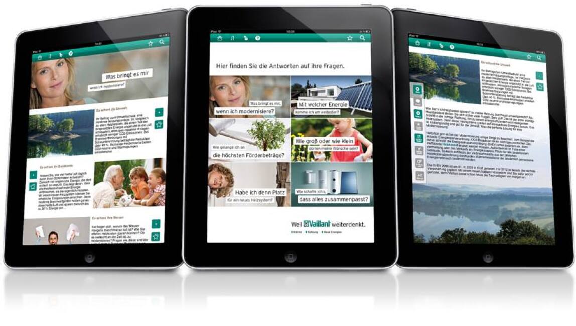 Modernisierungs-App für iPad von Vaillant