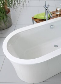 Neue freistehende, konkav gewölbte Ovalwanne von Duscholux