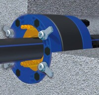 Neuer Dichtungseinsatz von Doyma für die Einführung von Leitungen ins Gebäude