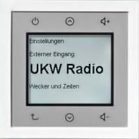 UKW-Radio und iPhone-Stereoanlage für's Kallysto-Schalterprogramm von Hager