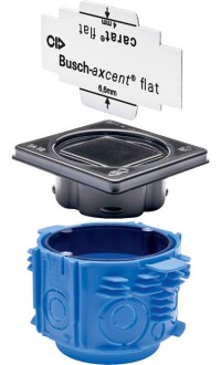 Neue Unterputzdosen für den flacheren Einbau von Busch-Schalterprogrammen