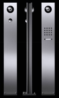 Neues Trägersystem für Siedle Steel erlaubt u.a. doppelseitig bestückte Stelen