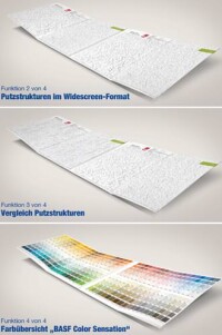 Großformatige Dekorputz-Musterflächen von BASF