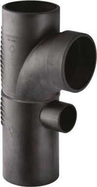 Doppelabzweig erleichtert parallelen Anschluss von WC und Bodenentwässerungen