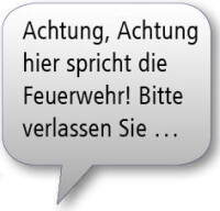 Feuerwehrdurchsage via Türsprechanlagen