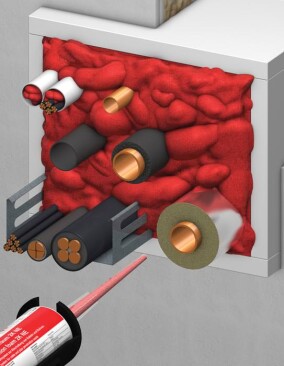 Neue Kombiabschottung „ZZ-Brandschutzschaum 2K NE“ mit europäischer Zulassung