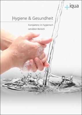 Hygienisch sensible Waschplätze in der Iqua- Broschüre „Hygiene & Gesundheit“