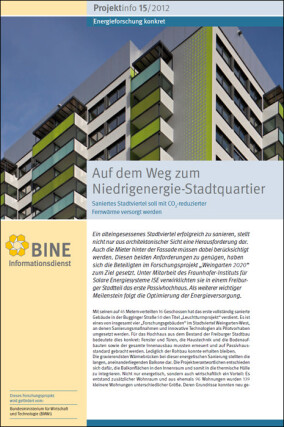 BINE-Projektinfo „Auf dem Weg zum Niedrigenergie-Stadtquartier“