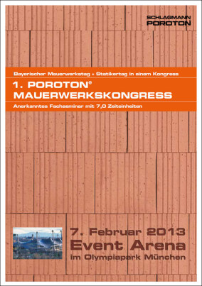 Erster Poroton Mauerwerkskongress am 7.2.2013