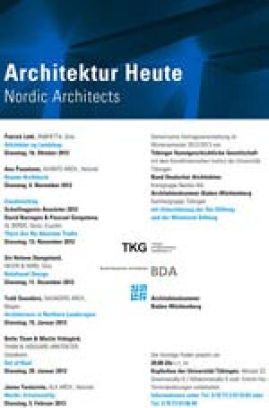 Nordic Architects | Tübinger Vorlesungsreihe „Architektur Heute“