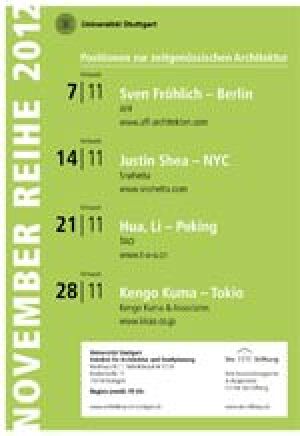 Programm „November Reihe“ der Sto-Stiftung in Stuttgart