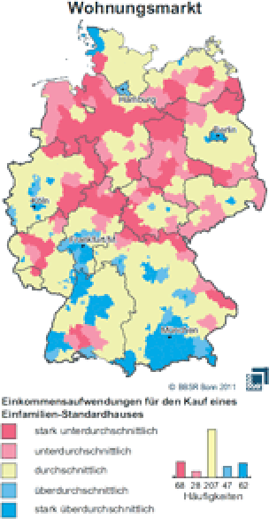 Wohnungsmarkt in Deutschland laut Raumordnungsbericht 2011