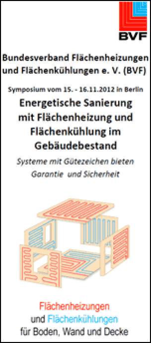 BVF-Symposium Energetische Sanierung mit Flächenheizung und Flächenkühlung im Gebäudebestand