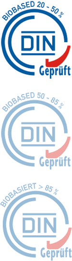 Siegel DIN BIOBASED / DIN BIOBASIERT