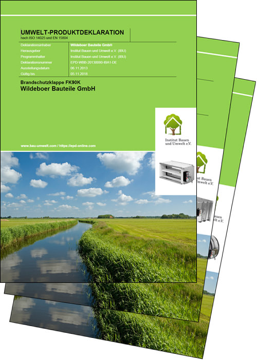 Erste Umwelt-Produktdeklarationen für Brandschutzklappen