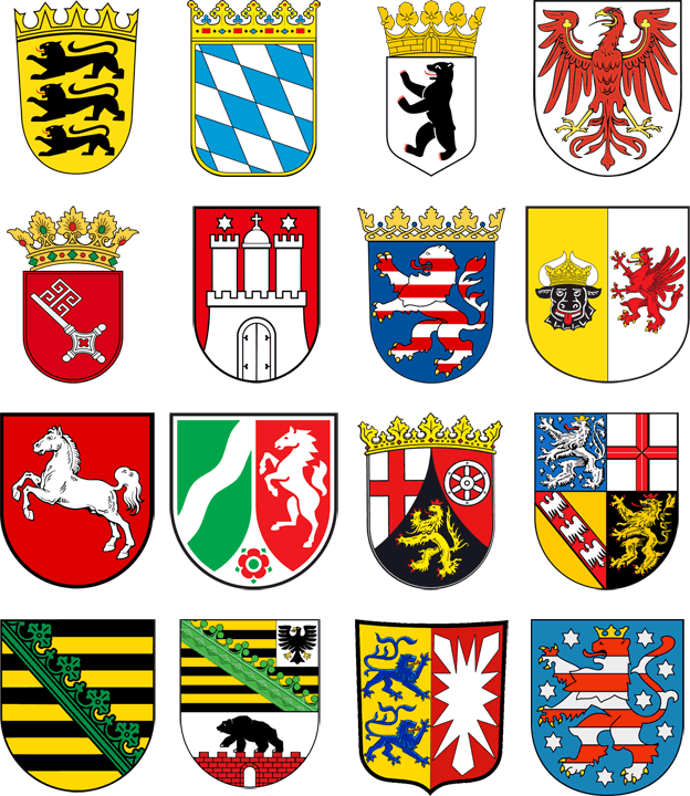 16 Bundesl nder Deutschland Wappen PFFRD 16 Bundesl nder Deutschland Wappen PFFRD