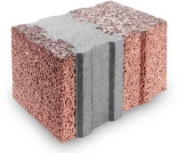 „NeoStone“: Dreischaliger Leichtbeton-Planstein mit verzahnter Polystyrol-Dämmung