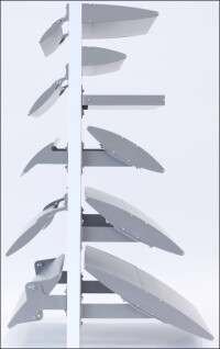 Lichtlenkung und Sonnenschutz mit außenliegenden Alu-Lamellen von Wicona