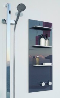 Keuco Armaturenpaneel im Sinne eines Duschmöbels