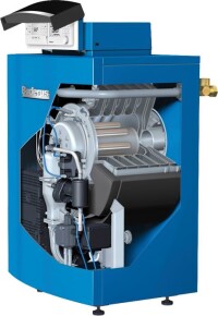 Öl-Brennwertkessel mit modulierendem Öl-Verdampfungs&shy;brenner und Internetanschluss