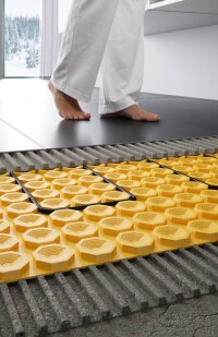 Elektrische Fußbodentemperierung neu von Schlüter mit individueller Wärmeverteilung