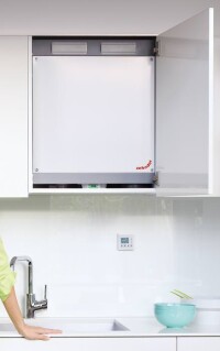 Küchenschrank-taugliches Kompakt-Lüftungssystem für bis zu 120 m² große Wohnungen