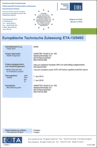 Variotec erweitert Zulassungen für VIP/QASA-Elemente
