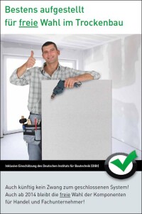 DIBt beendet Diskussion um System und Prüfzeugnisse  im Trockenbau