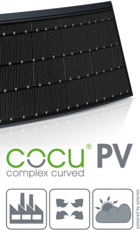 Multidimensional verformbares PV-Element „cocuPV“ für eine anspruchsvoll Architektur