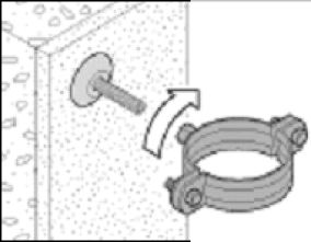 Isolier-Verankerung für Regenrohrschellen an WDVS-Fassaden
