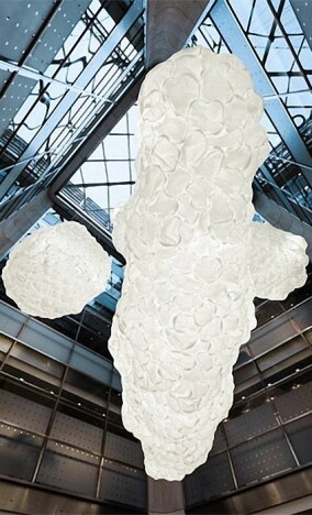 MamaCloud im XXL-Format für einen Lichthof in Genf