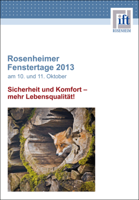 Rosenheimer Fenstertage 2013: Themenblock „Konstruktion“