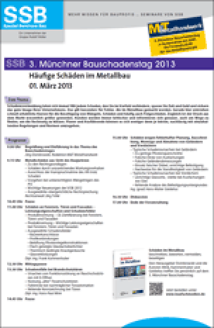 Flyer zum 3. Münchner Bauschadenstag