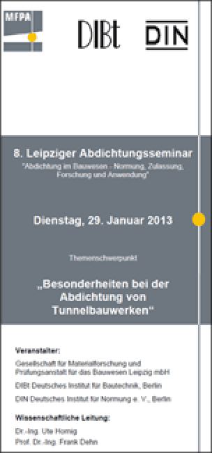 8. Leipziger Abdichtungsseminar - Bauwerksabdichtung