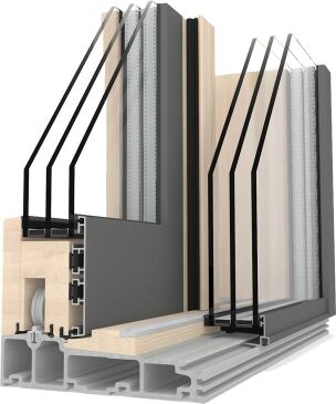 Holz/Alu-Hebeschiebetür HS 330