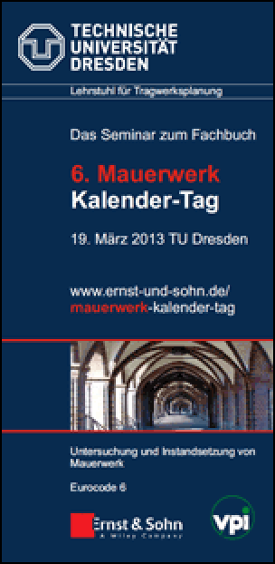 Programm zum Mauerwerk-Kalender-Tag am 19.3.