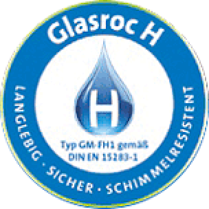Hydrophobierte Gipsplatte „Glasroc H“