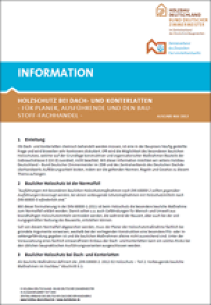 Fachinformation zu Holzschutz bei Dach- und Konterlatten