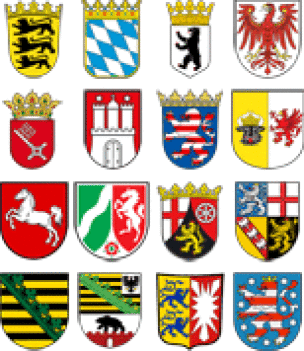 Wappen der 16 Bundesländer