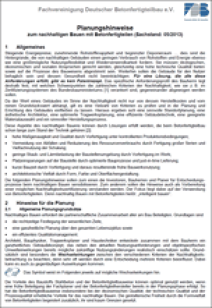 FDB-Planungshinweise zum nachhaltigen Bauen mit Betonfertigteilen