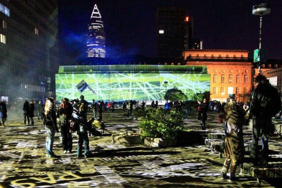 „Time Drifts“ (Luminale  2012, Frankfurt am Main) von Studio Philipp Geist; Foto: Philipp Geist