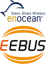 Logos von EEBus Initiative und EnOcean Alliance