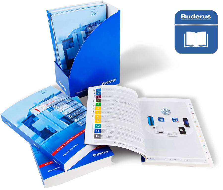 Buderus Katalog 2014 gedruckt und als App für Handwerkspartner und