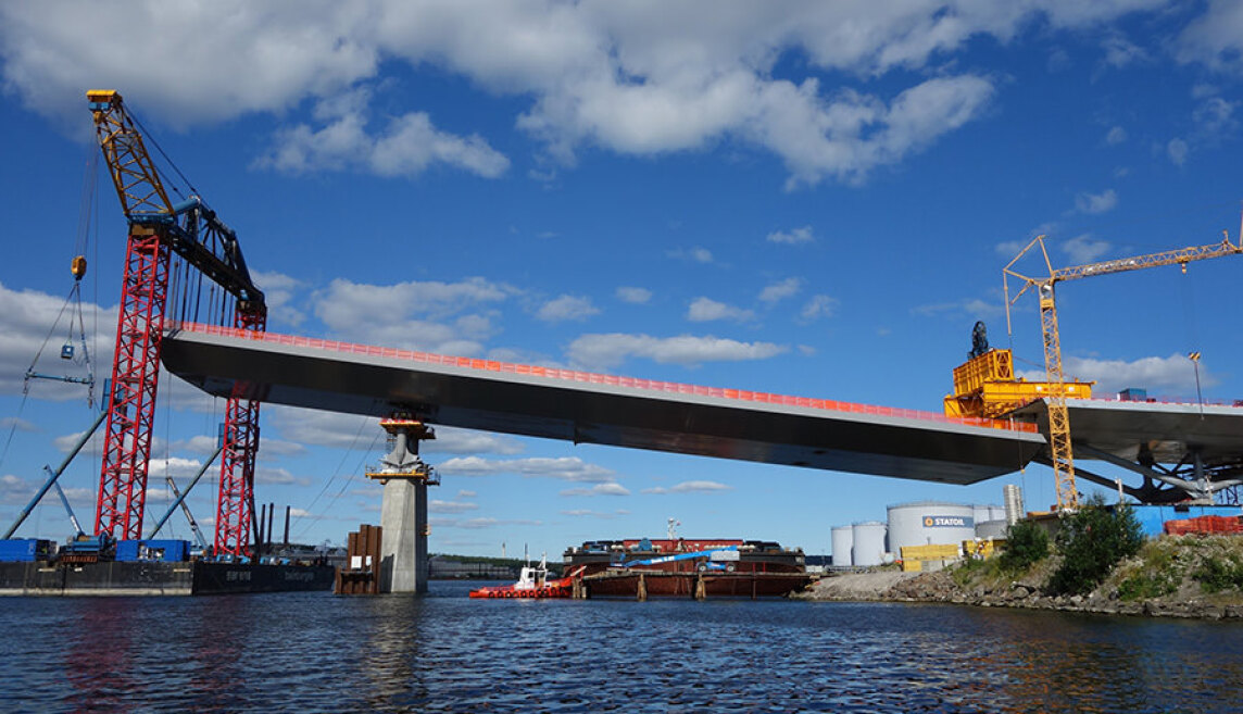 Großbrücke Sundsvall in Schweden: