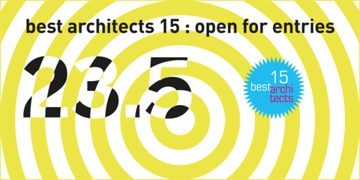 „best architects 15“ ausgelobt: open for entries