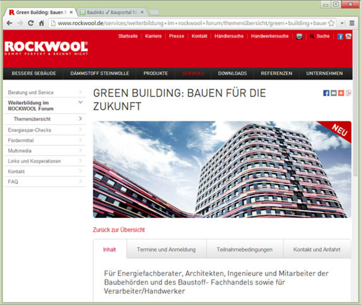 Rockwool-Seminar „Green Building“