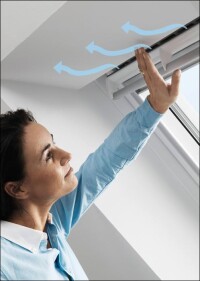 Aktive und passive Fensterspalt-Lüftung mit Velux-Dachfenstern