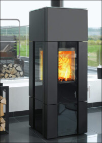 Wodtke Kaminofen „New Look“ mit „HiClean-Filter“ und Wärmespeicher-Modul