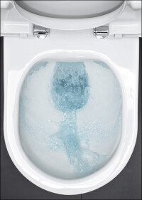 Kompakt-WC, Barrierefrei-WC und kubisches WC mit randloser Spültechnik von Laufen